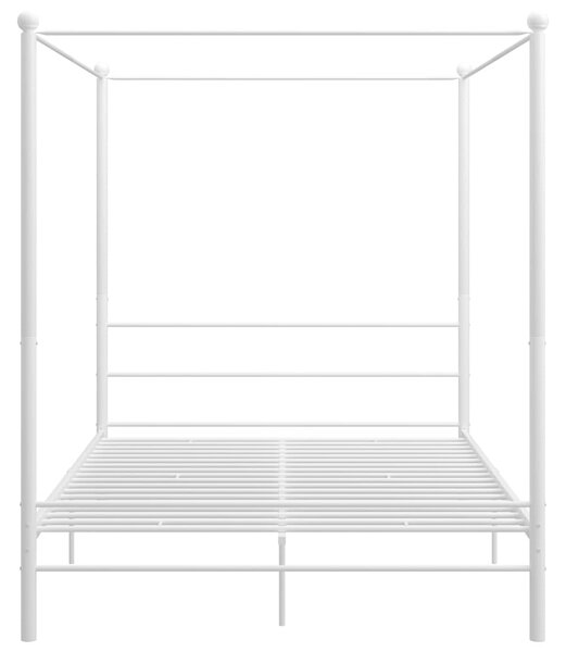 Rám postele s nebesy bílý kovový 160 x 200 cm 325064