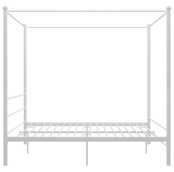 Rám postele s nebesy bílý kovový 180 x 200 cm 325067