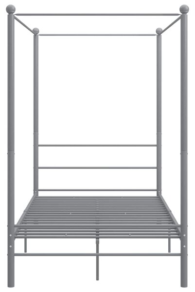 Rám postele s nebesy šedý kovový 120 x 200 cm 325059