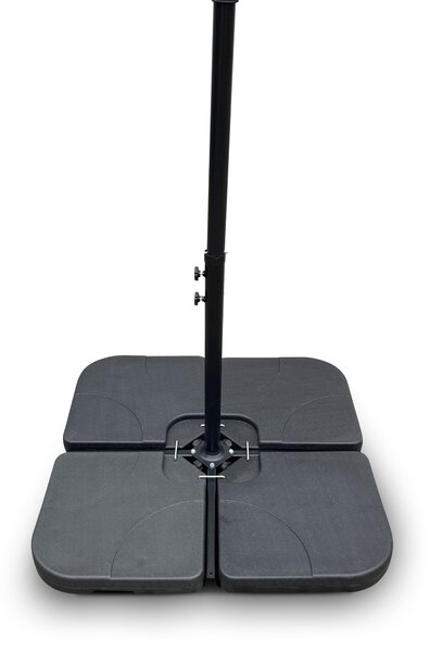Set slunečník Hook pr. 3m černý + sada závaží