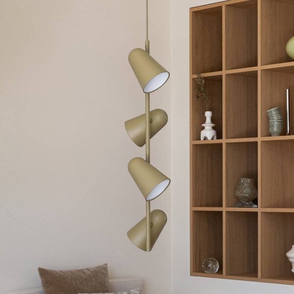 IT´S ABOUT ROMI It's about RoMi Závěsné světlo Salamanca, olivově zelené, délka 80 cm, stmívatelný, Zelená, Obývací pokoj / jídelna, kov, Moderní