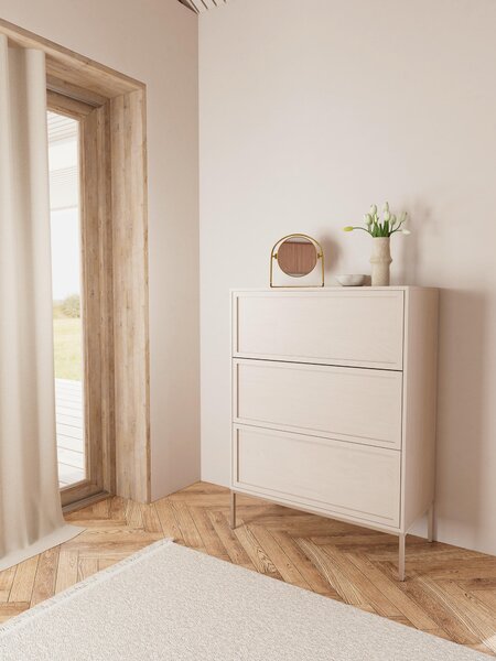 KOMODA, šedá, 80/110/40 cm MID.YOU - Komody na nožičkách, Online Only