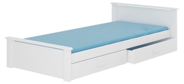 Jednolůžková postel se šuplíky 80x180 FASNA - bílé