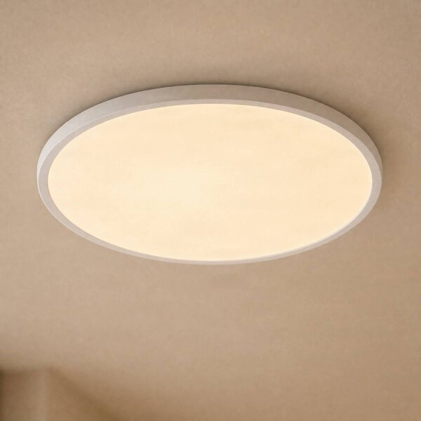 Nordlux LED stropní svítidlo Oja Smart, bílé, Ø 60 cm, stmívatelný, Bílá / opál, Kuchyň, Plast