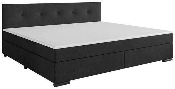 POSTEL BOXSPRING, 240/200 cm, antracitová P & B - Manželské postele, Online Only