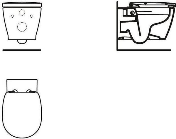 Ideal Standard CONNECT závěsná WC souprava 360 x 540 x 340 mm bílá