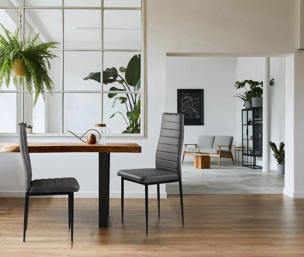 ModernHome DC855-4 Sada 4 jídelních židlí z , šedé