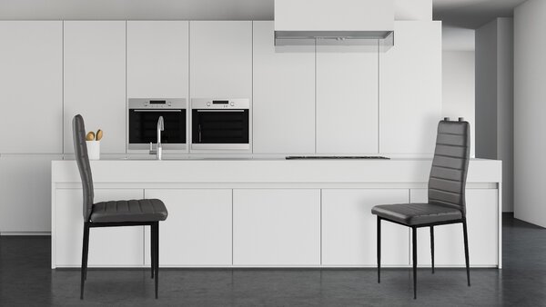 ModernHome DC855-4 Sada 4 jídelních židlí z , šedé