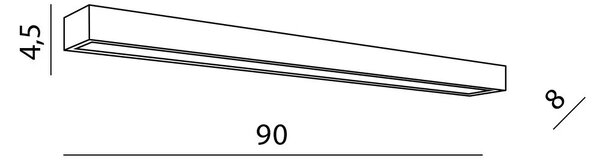 LED nástěnné svítidlo Rado 90 4000 bílé – Bílá