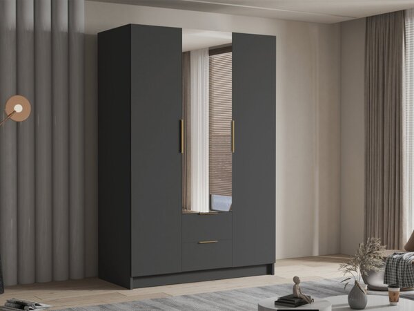 Šatní skříň Cumair II 150, Barva: dub cremona / dub cremona + černá 5903211451362