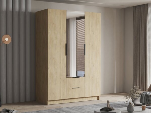 Šatní skříň Cumair II 150, Barva: dub cremona / dub cremona + černá 5903211451362