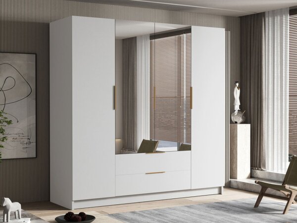 Šatní skříň Betaso II 200, Barva: dub cremona / dub cremona + černá 5903211451522