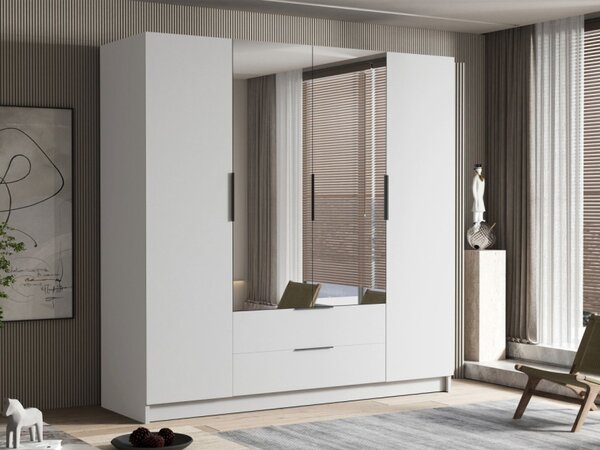 Šatní skříň Betaso II 200, Barva: dub cremona / dub cremona + černá 5903211451522
