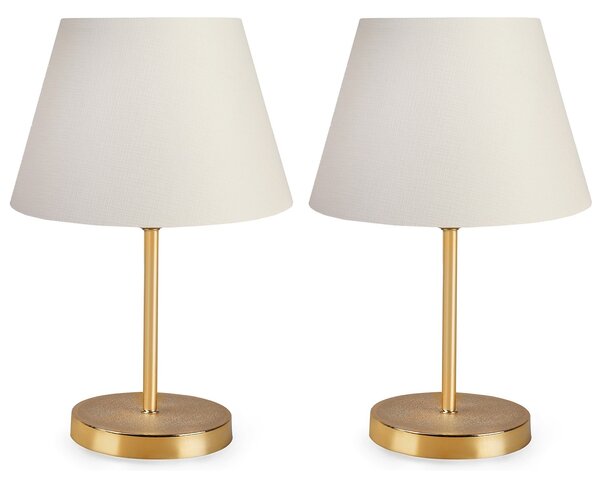 Opviq Sada 2 stolních lamp Deno I krémová