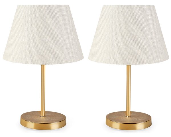 Opviq Sada 2 stolních lamp Deno II krémová
