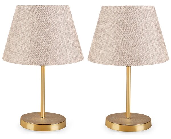 Opviq Sada 2 stolních lamp Deno III krémová