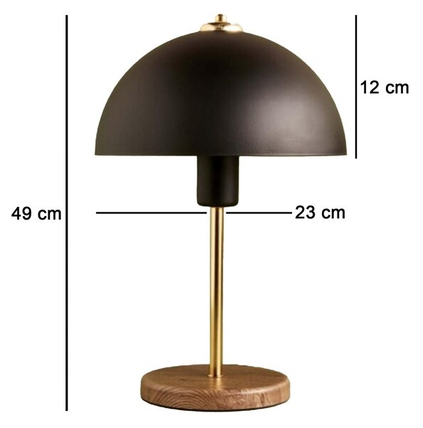 Opviq Stolní lampa Breaky černá/zlatá
