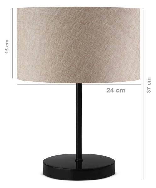 Opviq Stolní lampa Barabas béžová/černá