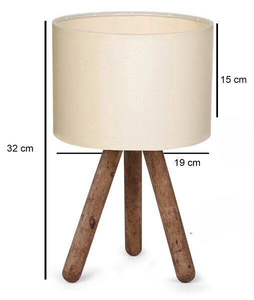 Opviq Stolní lampa Aydo I krémová/hnědá