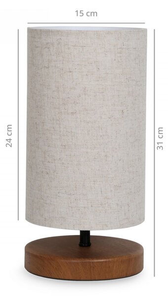 Opviq Stolní lampa Baras krémová/hnědá