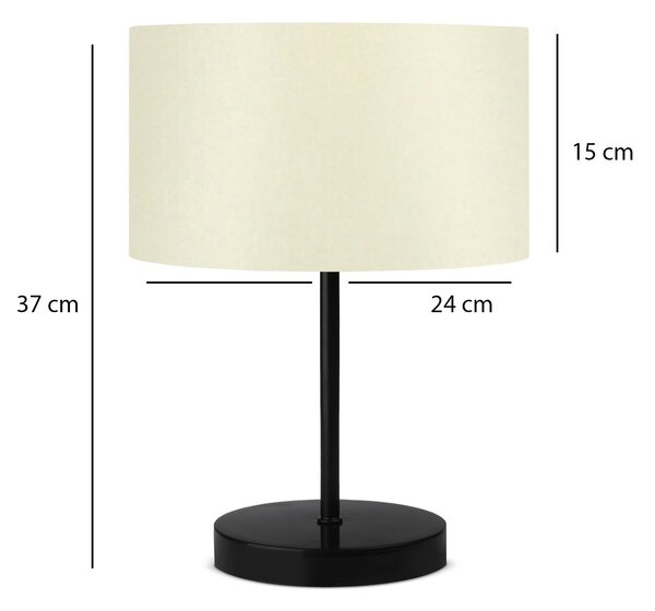Opviq Stolní lampa Barabas krémová/černá