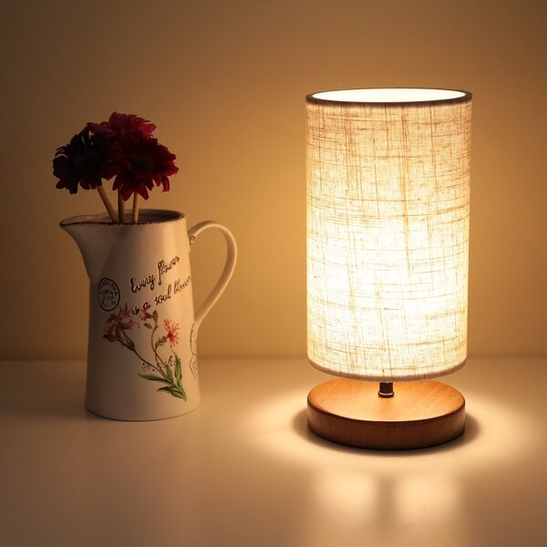 Opviq Stolní lampa Baras krémová/hnědá