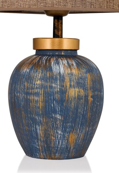 Opviq Stolní lampa Casandra modrá/hnědá