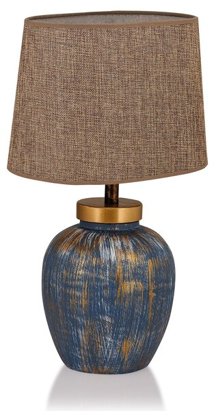 Opviq Stolní lampa Casandra modrá/hnědá