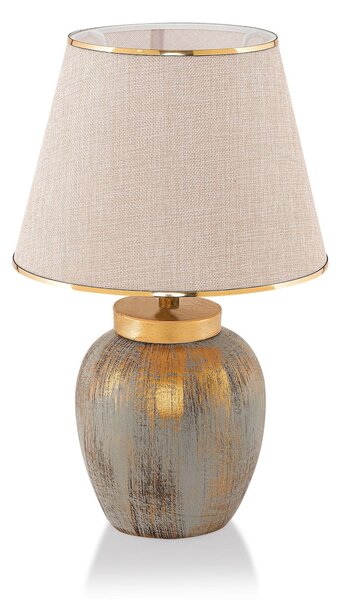 Opviq Stolní lampa Casypo krémová/zlatá