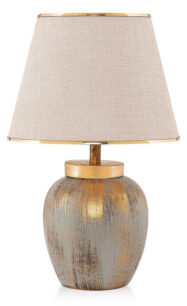 Opviq Stolní lampa Casypo krémová/zlatá