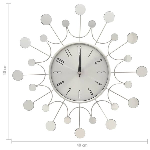 325165 Wall Clock Silver 40 cm Metal 325165
