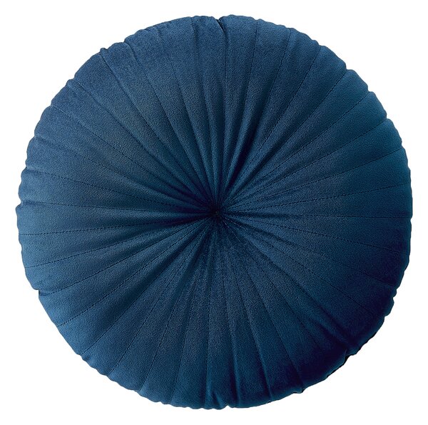 Polštář s výplní MILO tmavě modrá Ø 45 cm x 15 cm Mybesthome