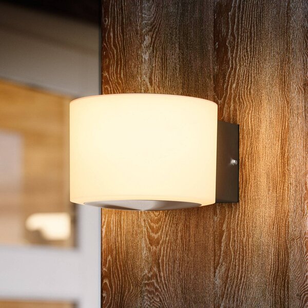 Philips LED venkovní nástěnné svítidlo Otis UE, bílé, ocel, IP44, Bílá / opál, Nerezová ocel, Moderní