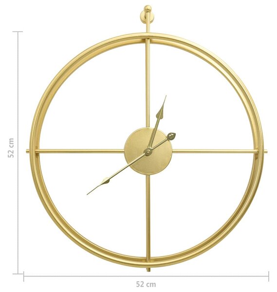 Nástěnné hodiny zlaté 52 cm železo 325170