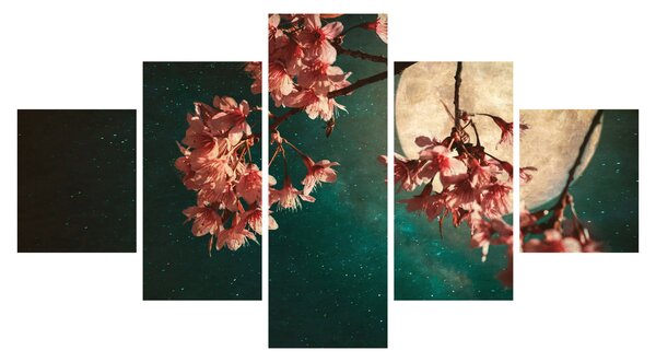 Obraz - Sakura v úplňku (125x70 cm)