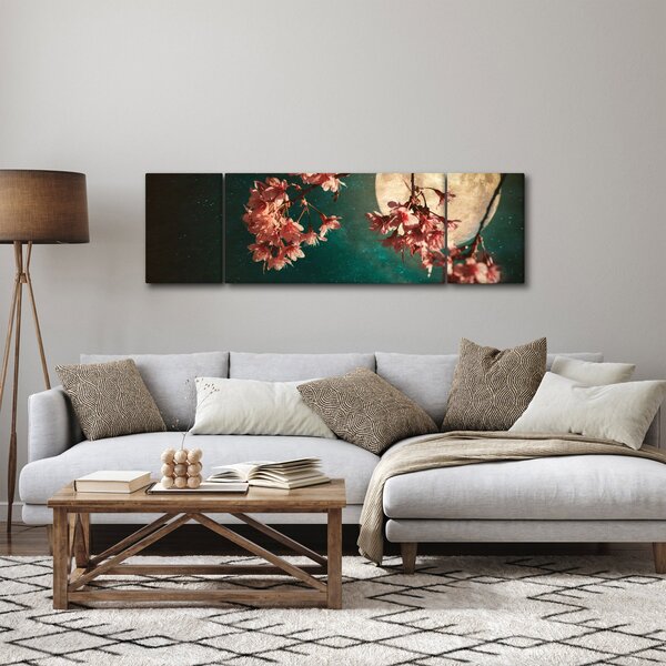 Obraz - Sakura v úplňku (170x50 cm)