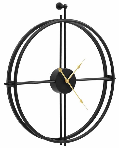 Nástěnné hodiny černé 52 cm železo 325171