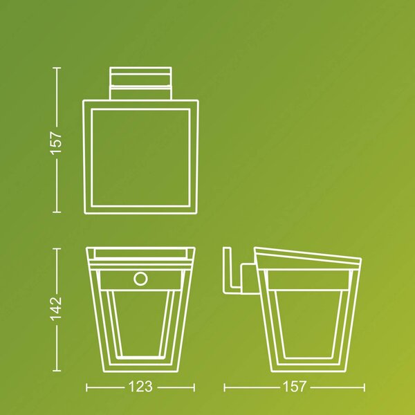 Philips LED venkovní nástěnné svítidlo Nissa UE, plast, IP44, Černá, Plast, Moderní