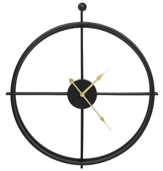 Nástěnné hodiny černé 52 cm železo 325171