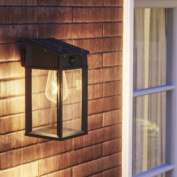 Philips LED venkovní nástěnné svítidlo Geri UE Sensor, hranaté, IP44, Černá, kov