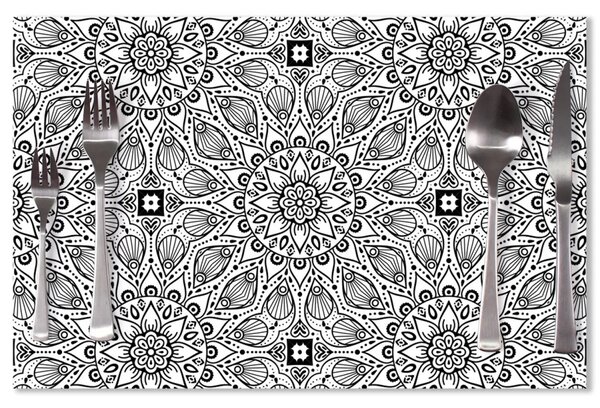 Sablio Prostírání Bílé mehendi: 40x30cm