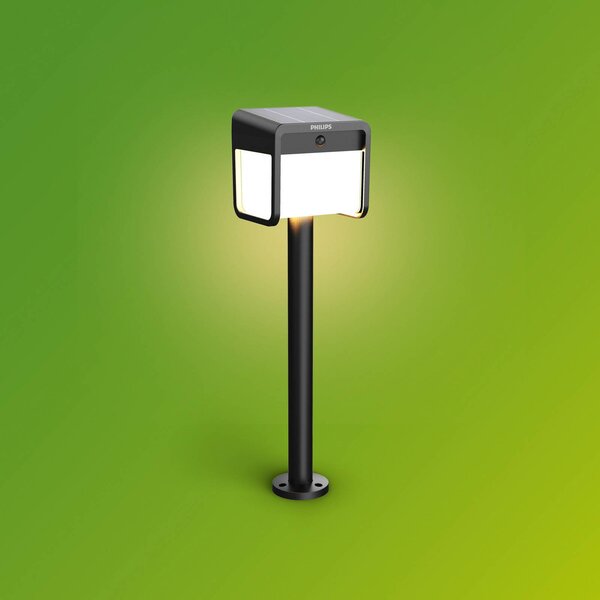 Philips LED solární svítidlo Ezra UE, plast, IP44, Černá, Plast, Moderní