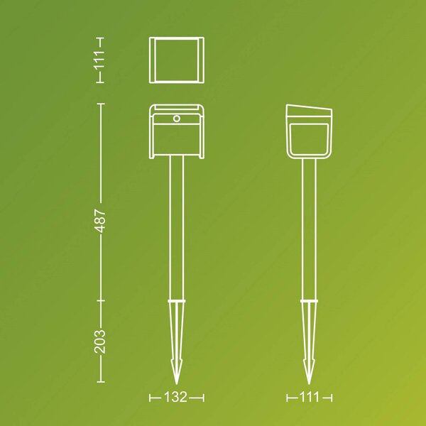 Philips LED solární svítidlo Ezra UE, plast, IP44, Černá, Plast, Moderní