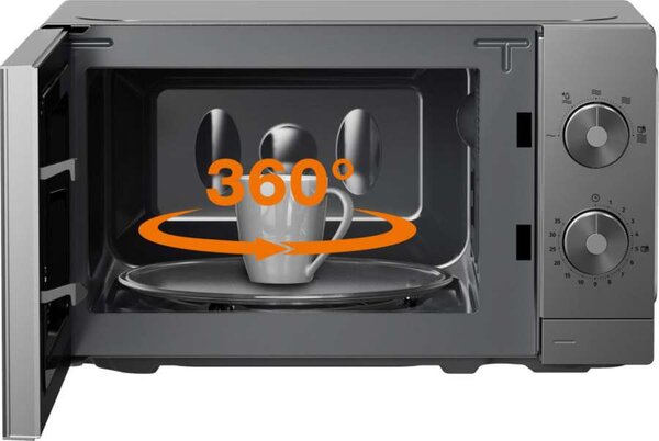 Mikrovlnná trouba Gorenje MO20E1T4 – objem 20 l, výkon 700 W, InoxLook