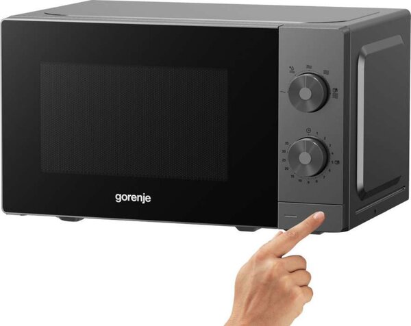 Mikrovlnná trouba Gorenje MO20E1T4 – objem 20 l, výkon 700 W, InoxLook
