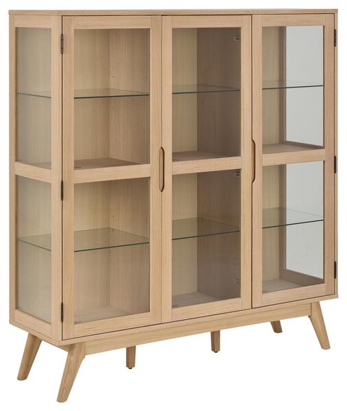 Actona Vitrína Marte 140 cm dub bělený