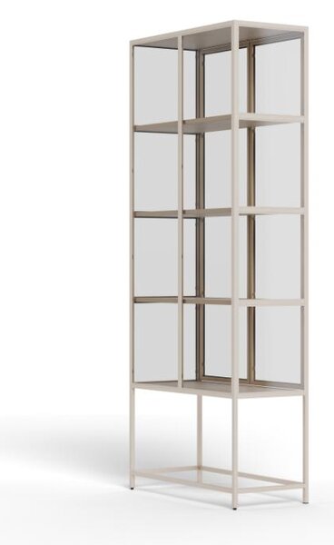 Actona Vitrína Seaford 77x185,6 cm šedá