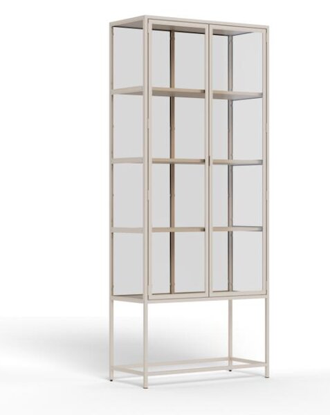 Actona Vitrína Seaford 77x185,6 cm šedá