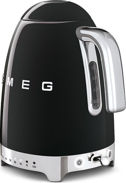 Smeg KLF04BLEU. Rychlovarná konvice s regulací teploty 50's Style černá