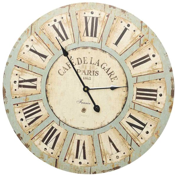 Nástěnné hodiny vícebarvené 60 cm MDF 325183